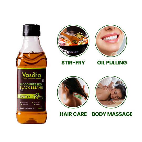 Wood Cold Pressed Black Sesame Oil 500ml
