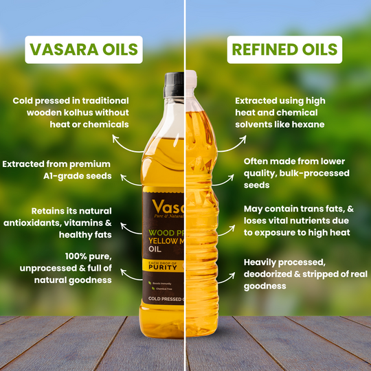 Wood Cold Pressed Kachi Ghani Yellow Mustard Oil 1 Litre