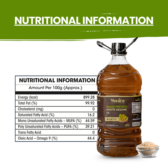 Wood Cold Pressed White Sesame Oil 5 Litres