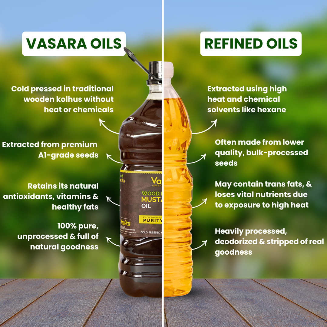 Wood Cold Pressed Kachi Ghani Mustard Oil 5 Litres
