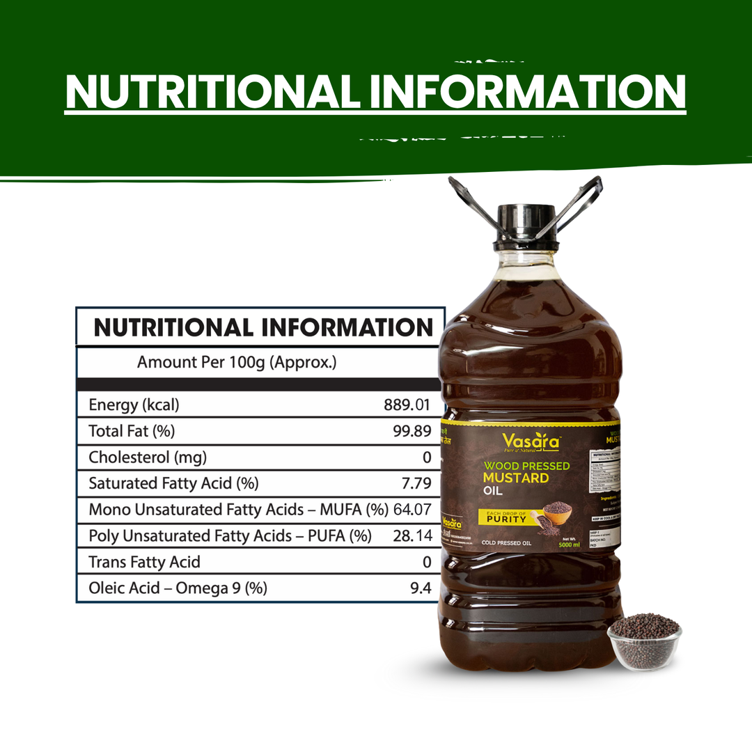 Wood Cold Pressed Kachi Ghani Mustard Oil 5 Litres