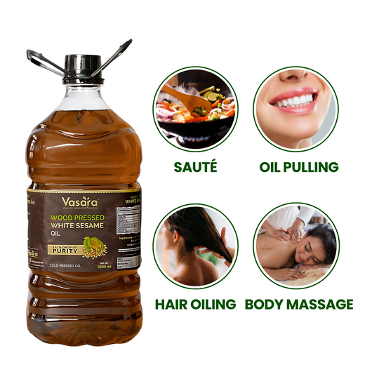 Wood Cold Pressed White Sesame Oil 5 Litres