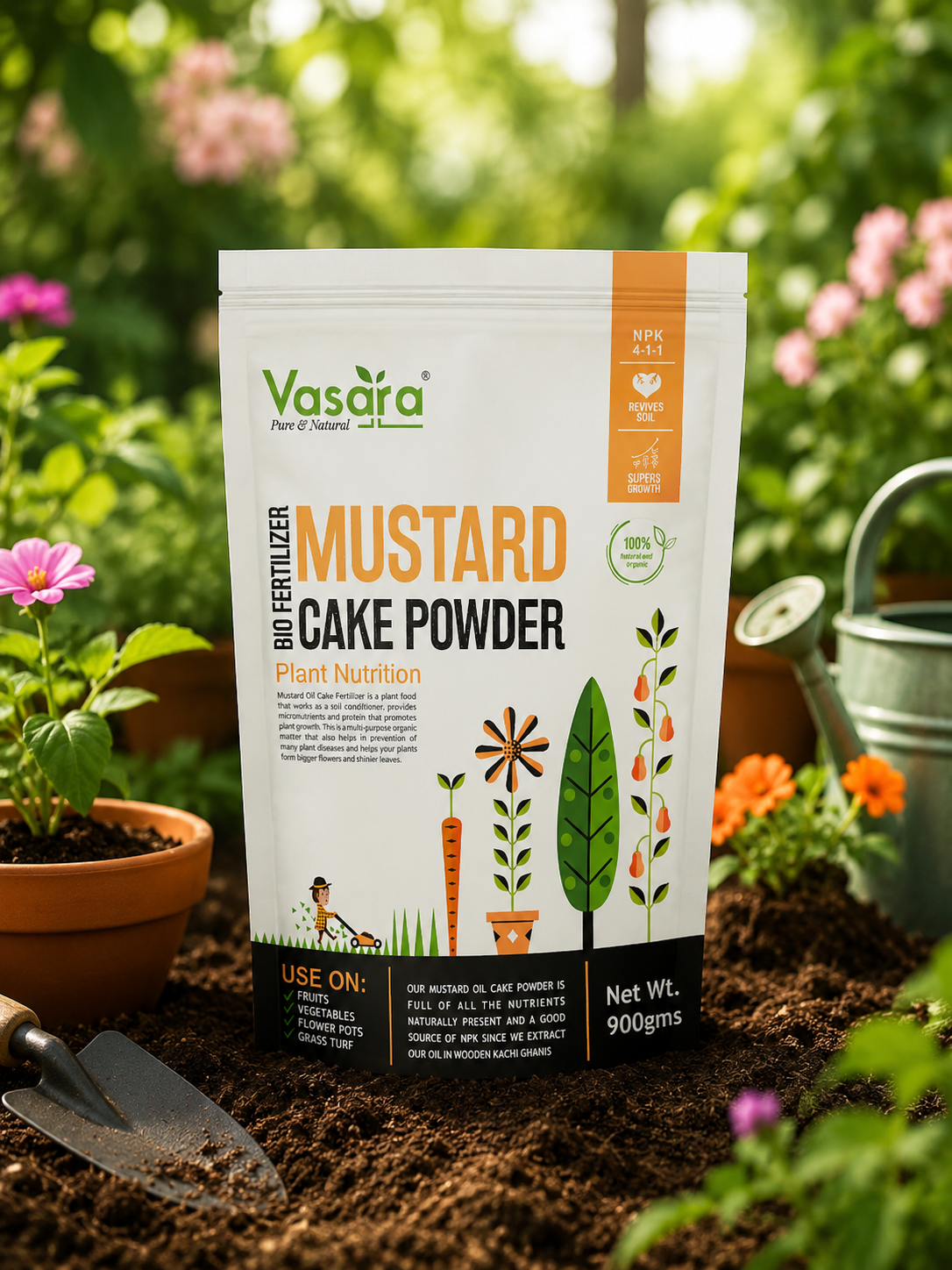sarson ki khali, mustard cake powder, neem cake powder, garden bio fertiliser