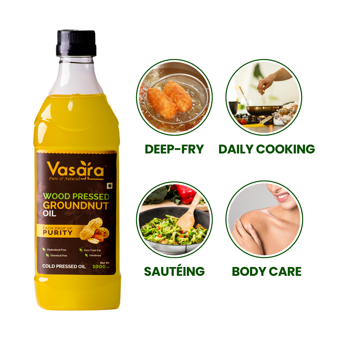 Cold Wood Pressed Groundnut Oil 2 Litre
