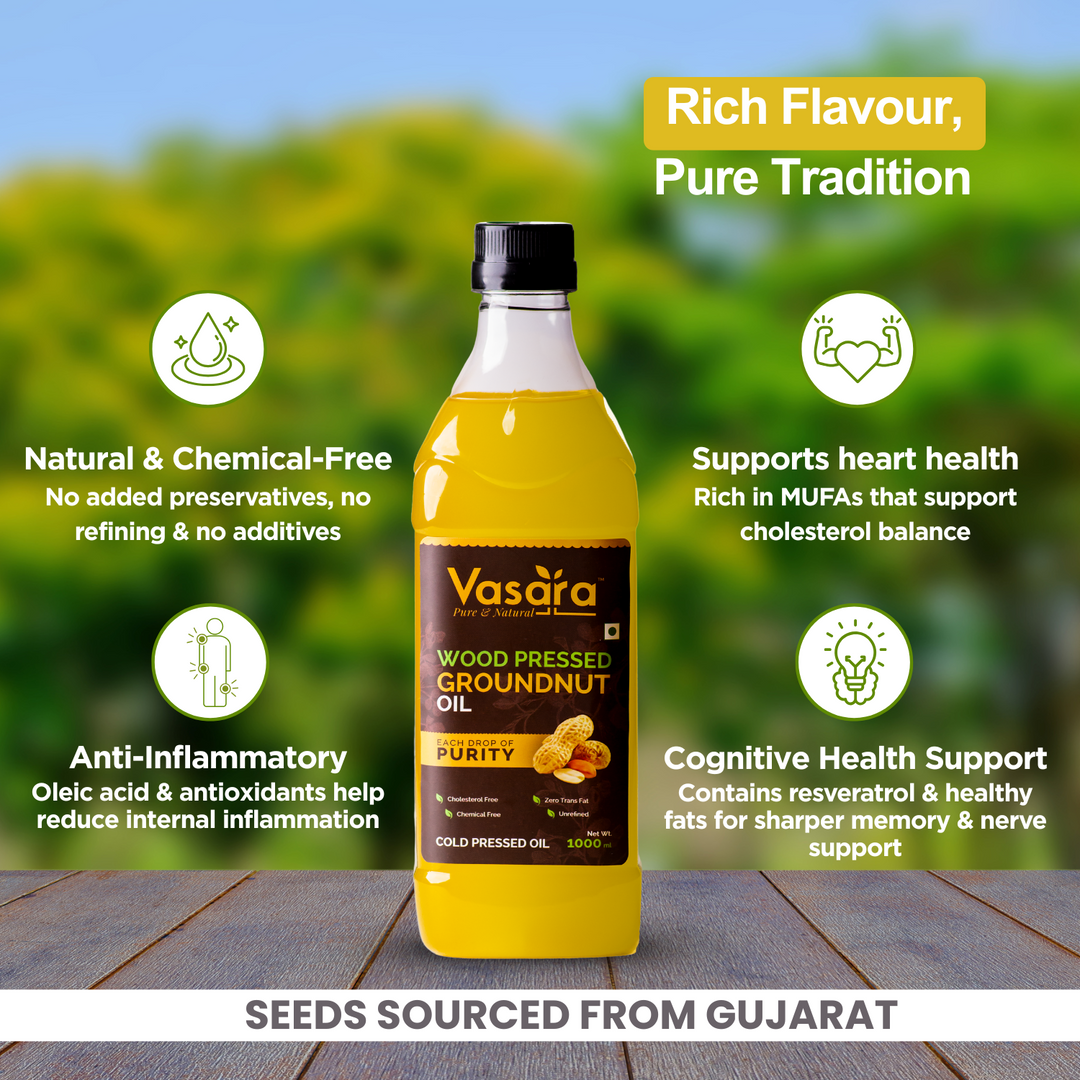 Cold Wood Pressed Groundnut Oil 2 Litre