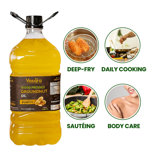 Cold Wood Pressed Groundnut Oil 5 Litres