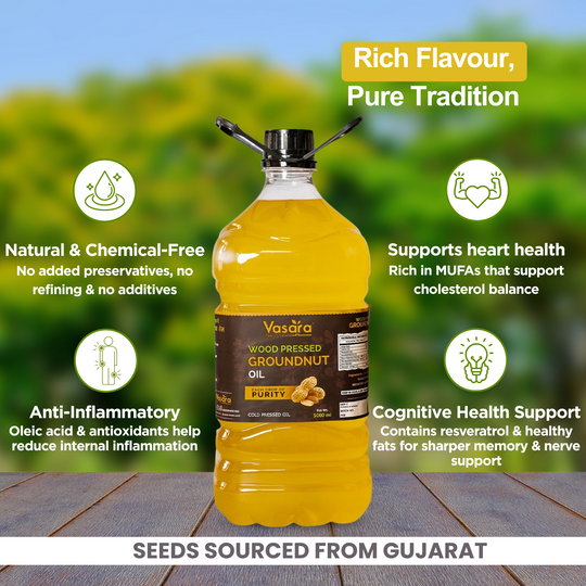 Cold Wood Pressed Groundnut Oil 5 Litres