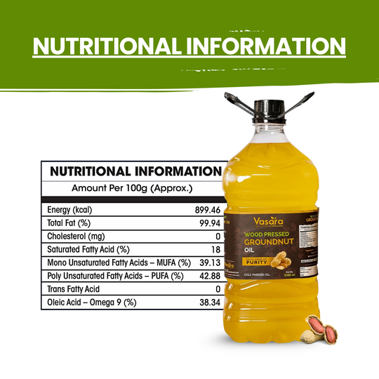 Cold Wood Pressed Groundnut Oil 5 Litres