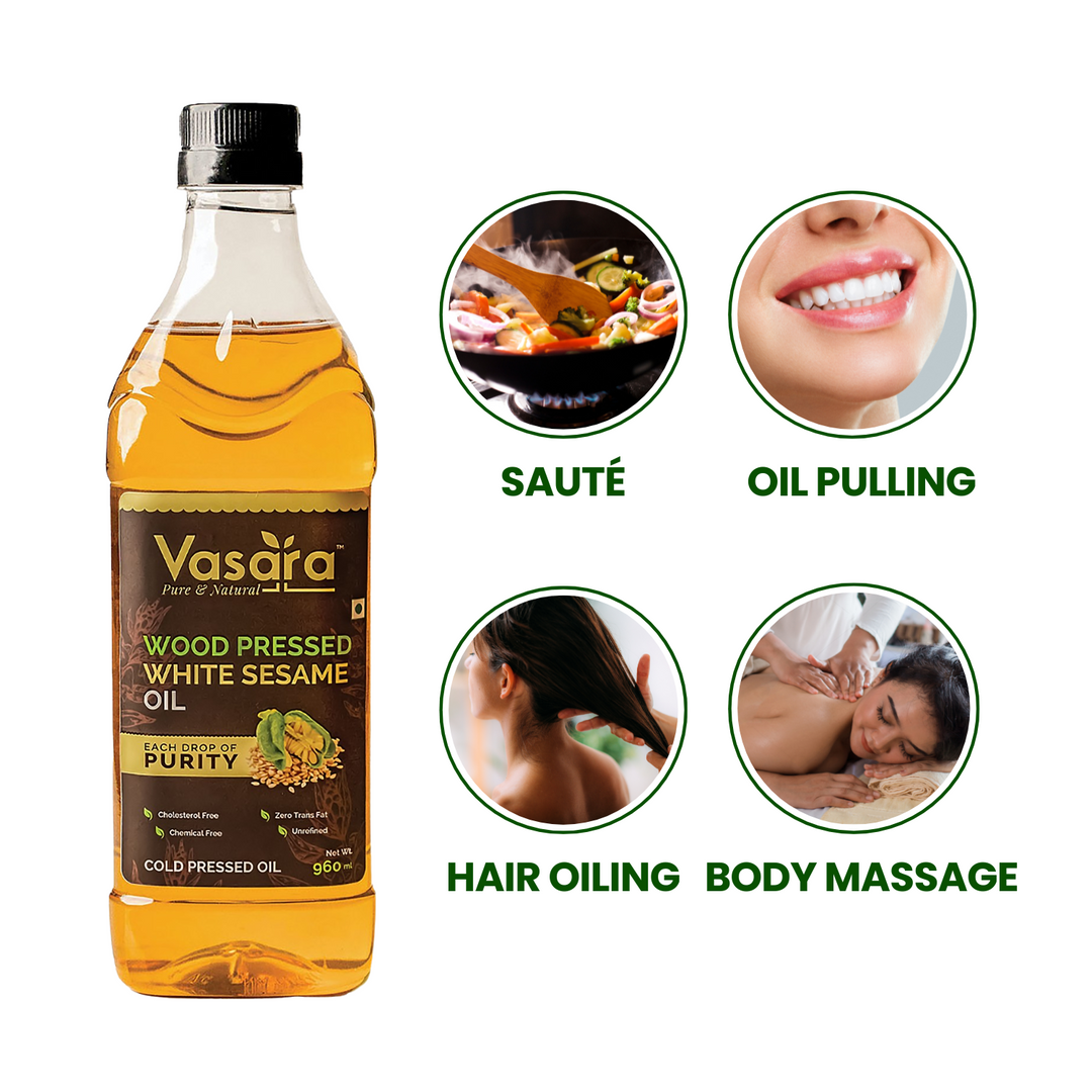 Wood Cold Pressed White Sesame Oil 1 Litre