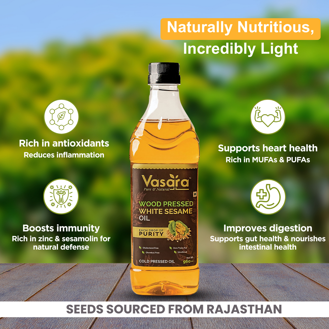 Wood Cold Pressed White Sesame Oil 1 Litre
