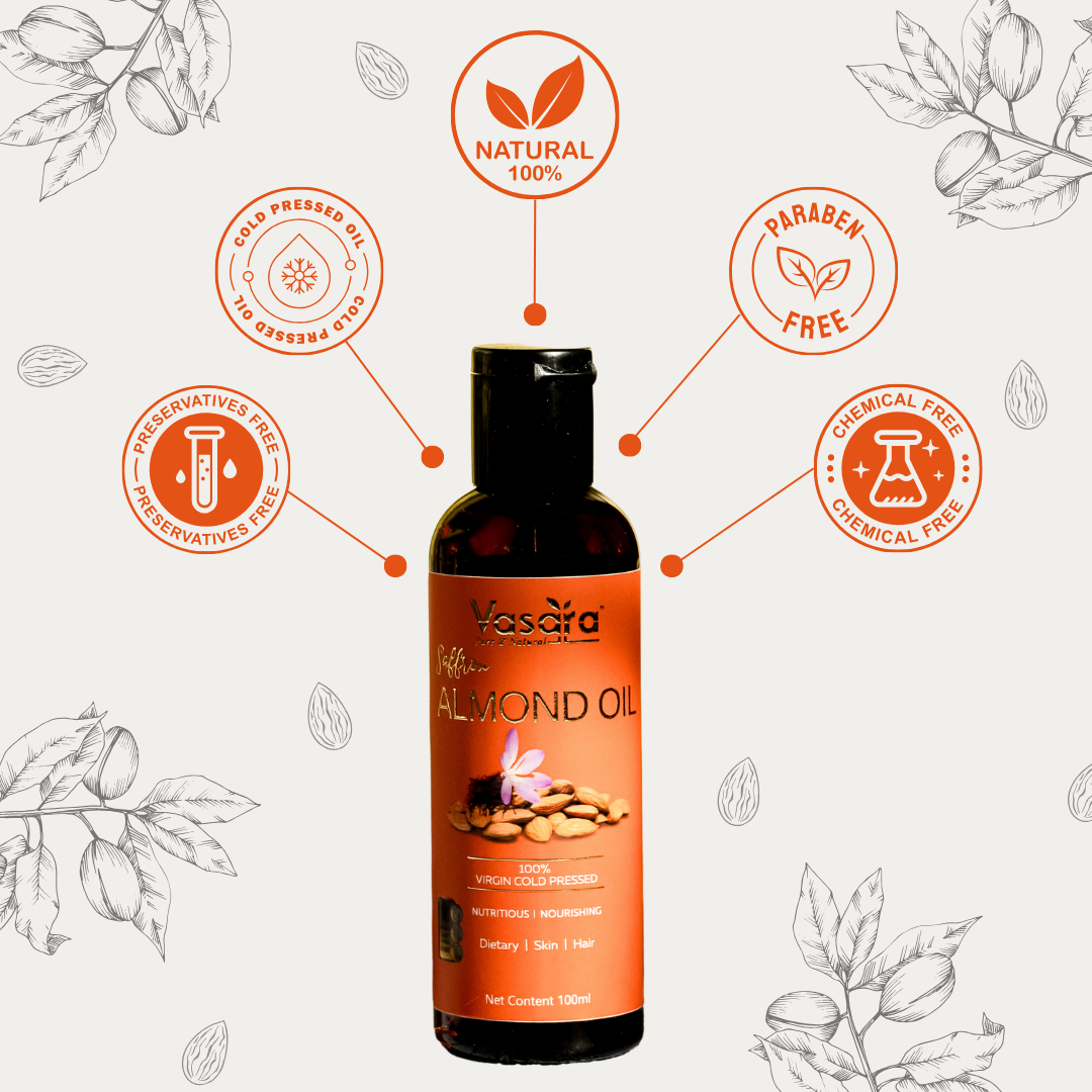 Cold Pressed Saffron Almond Oil 100ml