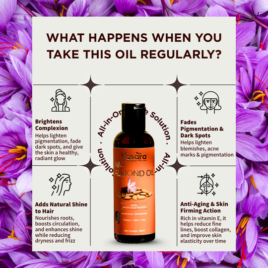 Cold Pressed Saffron Almond Oil 100ml