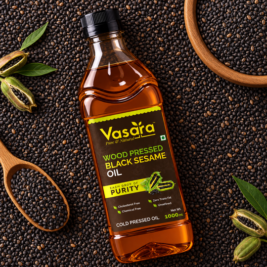 Wood Cold Pressed Black Sesame (Til/Gingelly) Oil