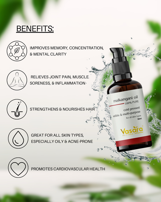 cold pressed malkangani oil benefits, benefits of cold pressed malkangani oil, malkangani oil