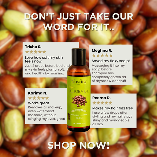 customer testimonial of cold pressed jojoba oil