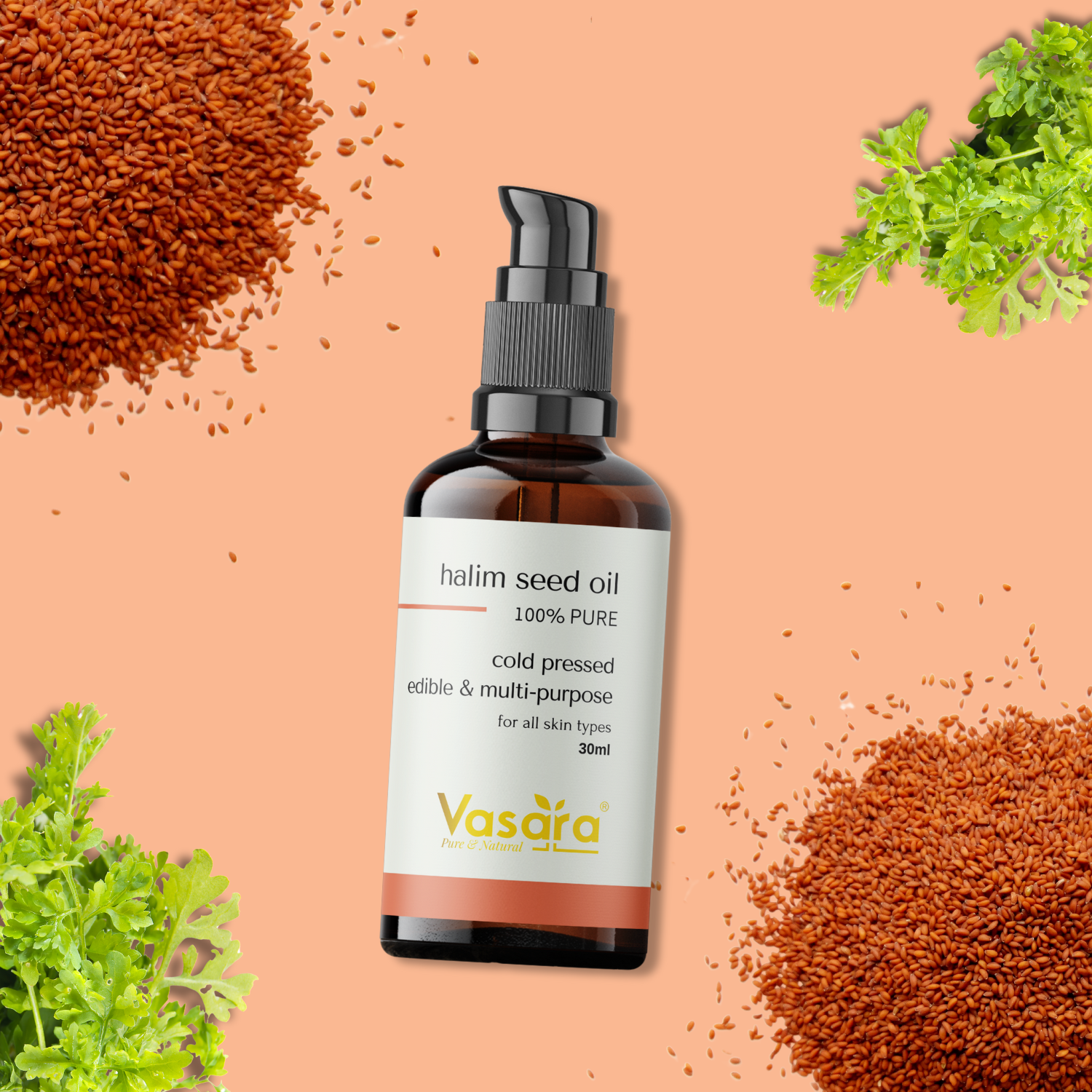 garden cress seed oil Cold Pressed Halim (Garden Cress Seed) Oil 30ml