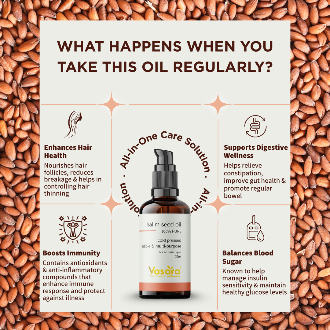 garden cress seeds oil benefits, healthy hair oil, strong hair oil