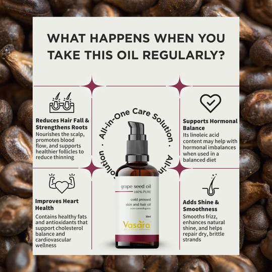 grapeseed oil benefits, grapeseed oil ke benefits, oil for hormonal balance, oil for hairfall