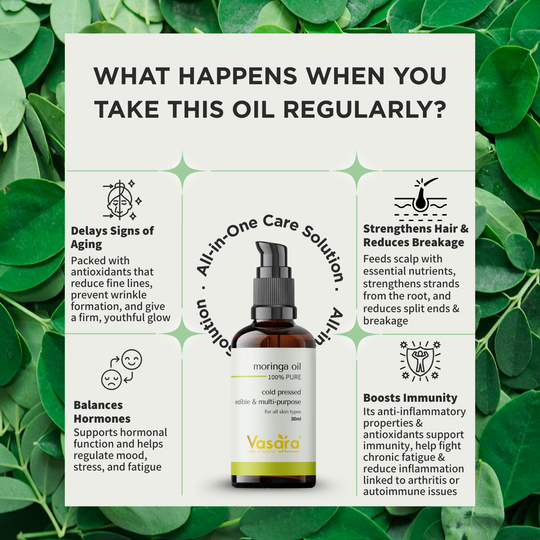 moringa oil benefits, moringa benefits, oil for hair fall, oil for ageing