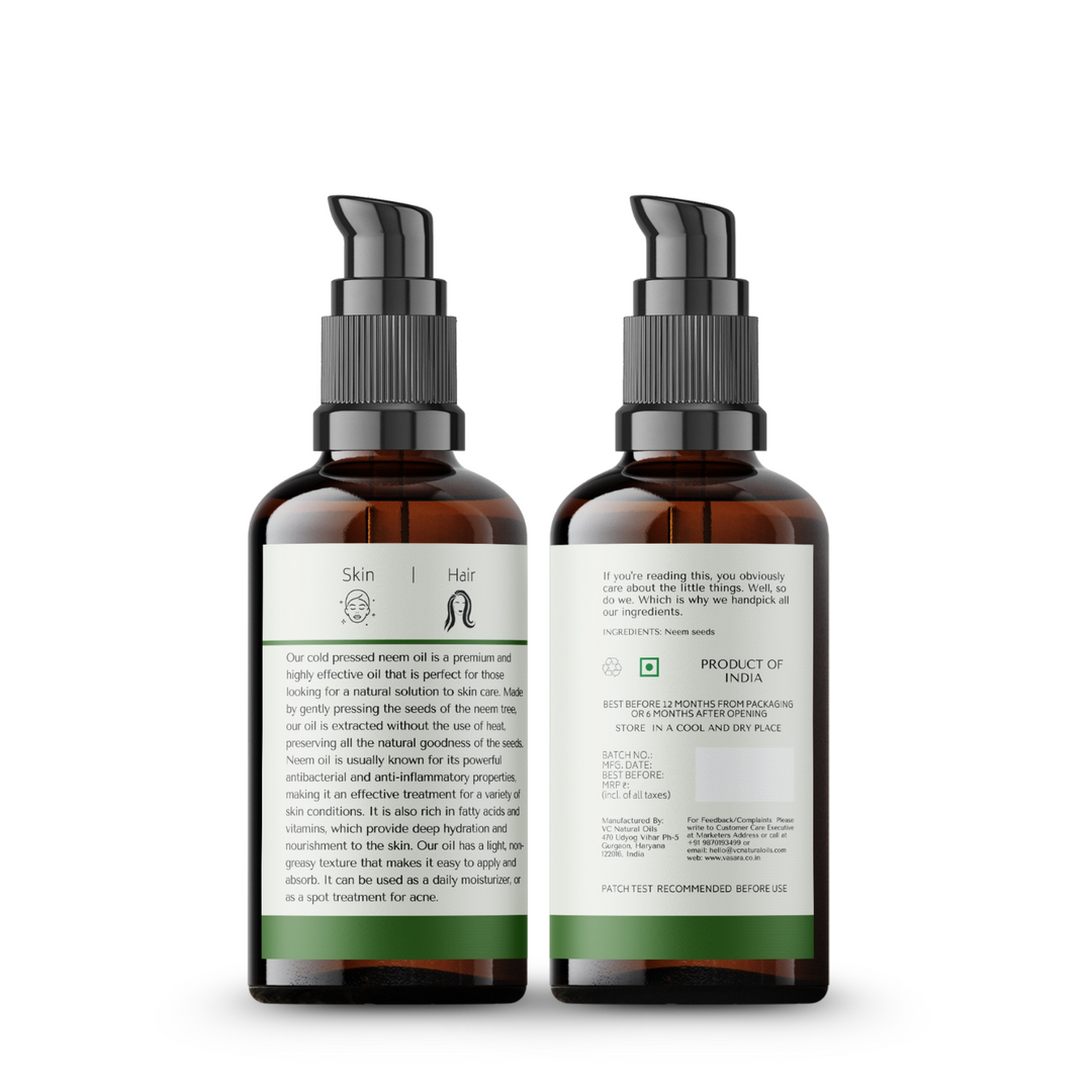 neem oil backside, neem ka tel