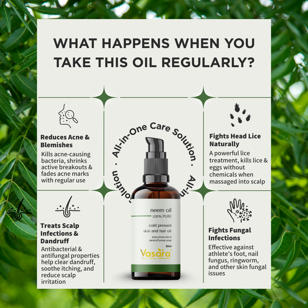 neem oil benefits, neem for lice, neem for acne, neem for fungus, neem for dandruff