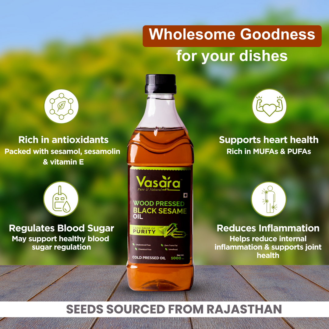 Wood Cold Pressed Black Sesame Oil 1 Litre