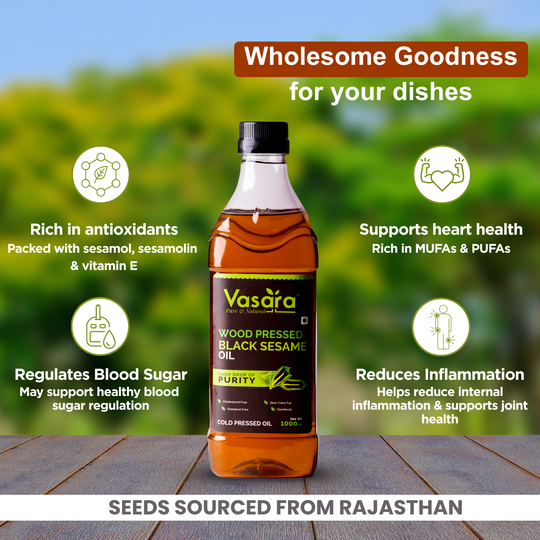 Wood Cold Pressed Black Sesame Oil 1 Litre