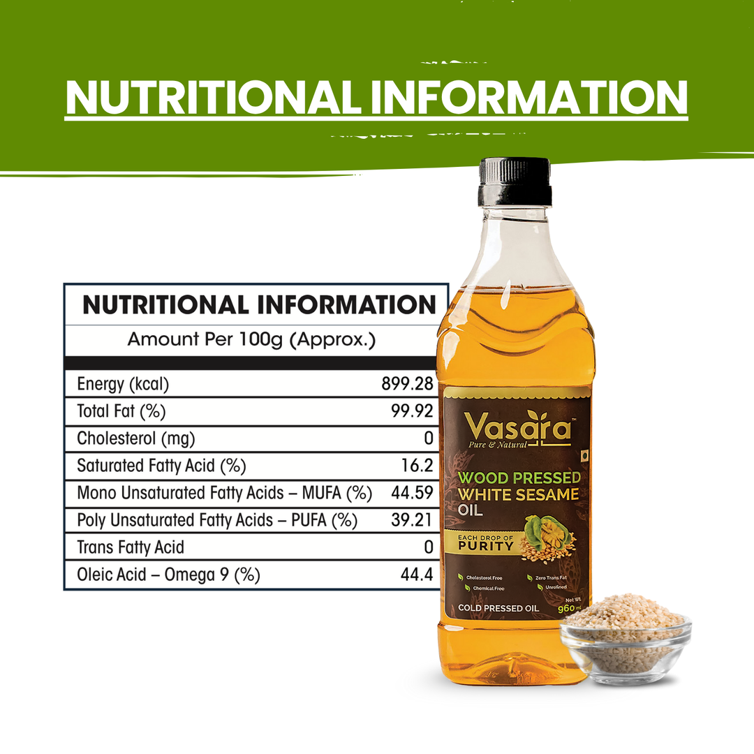 Wood Cold Pressed White Sesame Oil 1 Litre