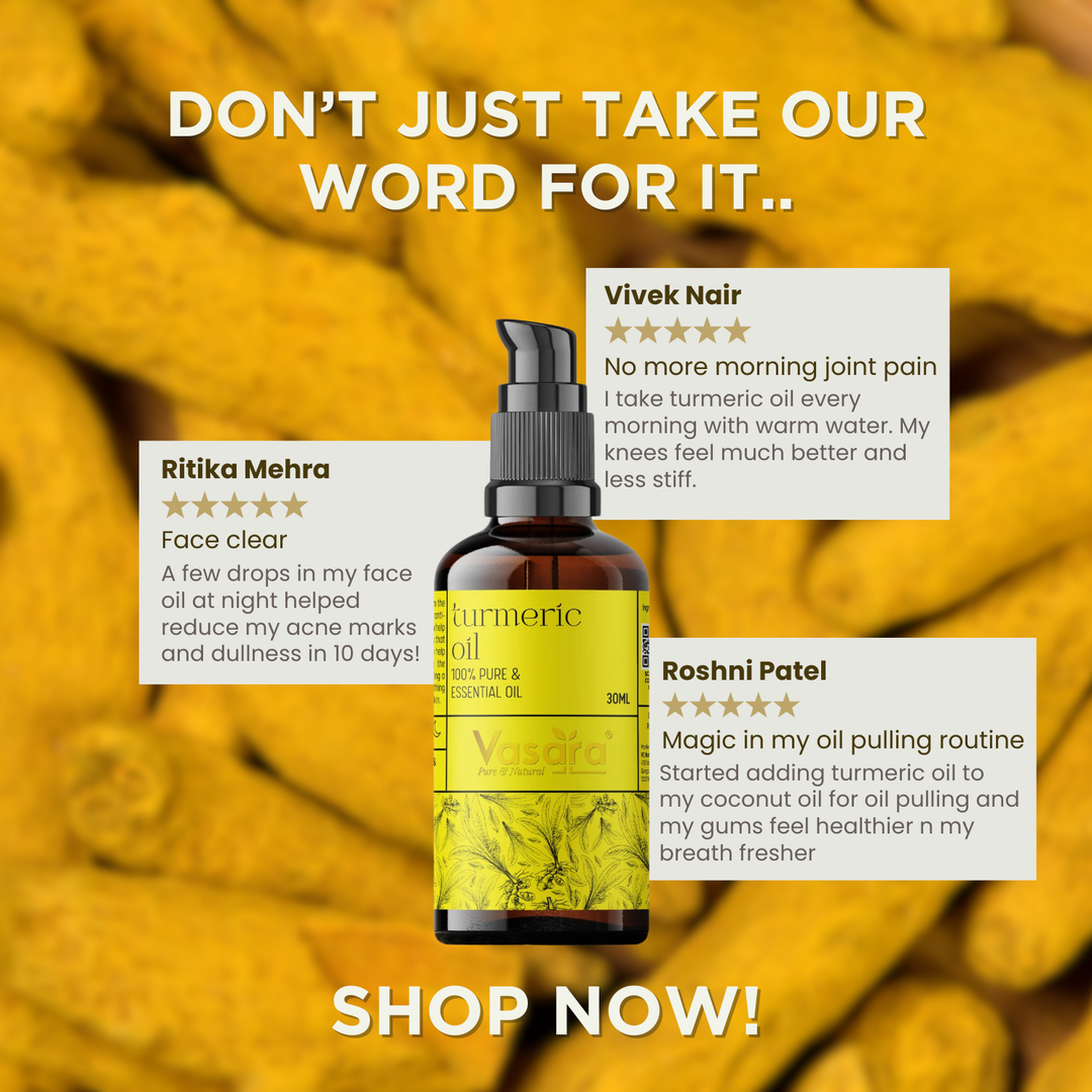 Turmeric oil customer testimonials haldi benefit