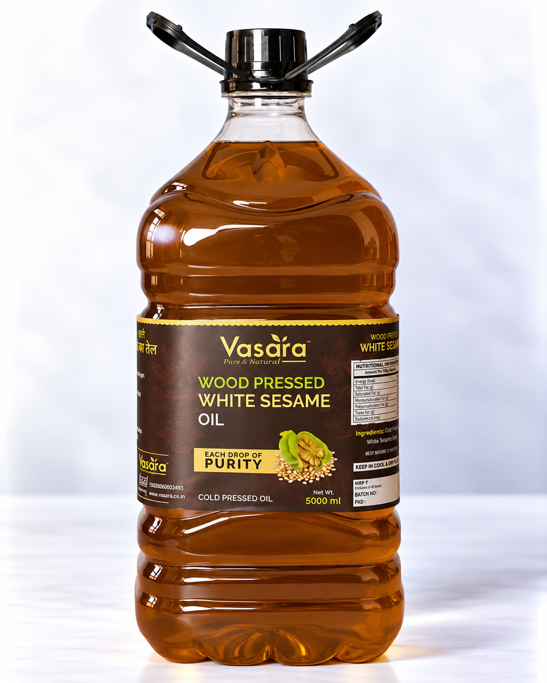Wood Cold Pressed White Sesame (Til/Gingelly) Oil