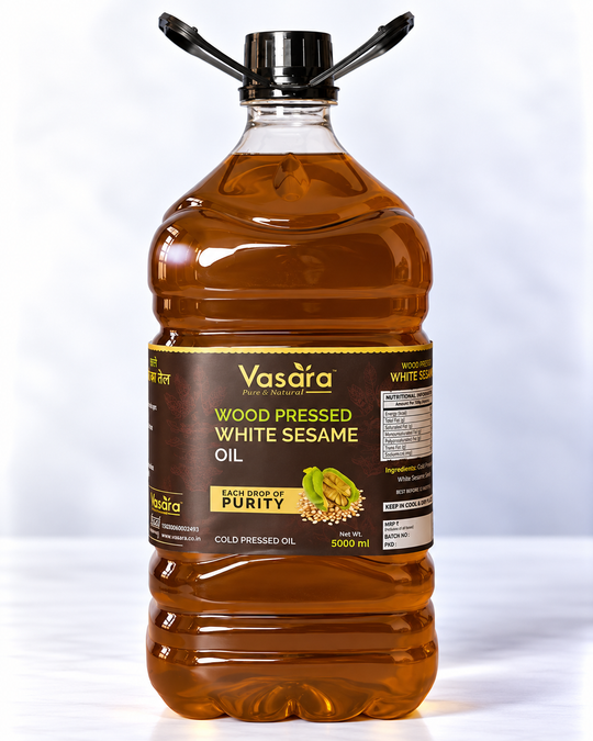 Wood Cold Pressed White Sesame (Til/Gingelly) Oil